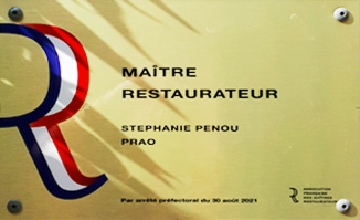 Plaque Titre Maitre Restaurateur Prao Stephanie Penou